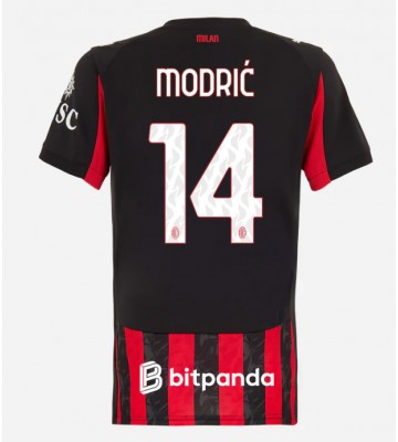 AC Milan Luka Modric #14 Hjemmebanetrøje Dame 2025-26 Kortærmet